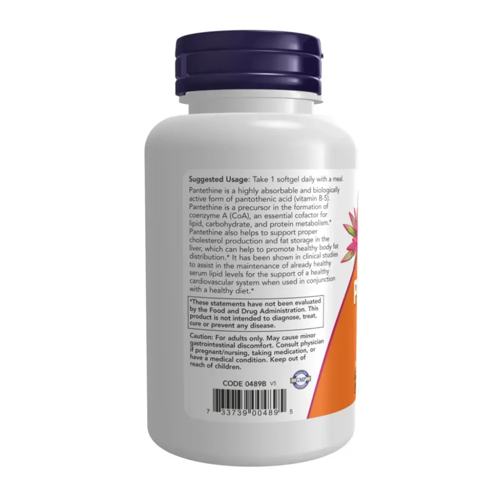 Витамин В5 NOW Foods Pantethine 600mg, 60 капсул Витамин В5 NOW Foods Pantethine 600mg, 60 капсул