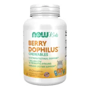 Пробіотики NOW Foods BerryDophilus™ Kids, 120 жувальних таблеток