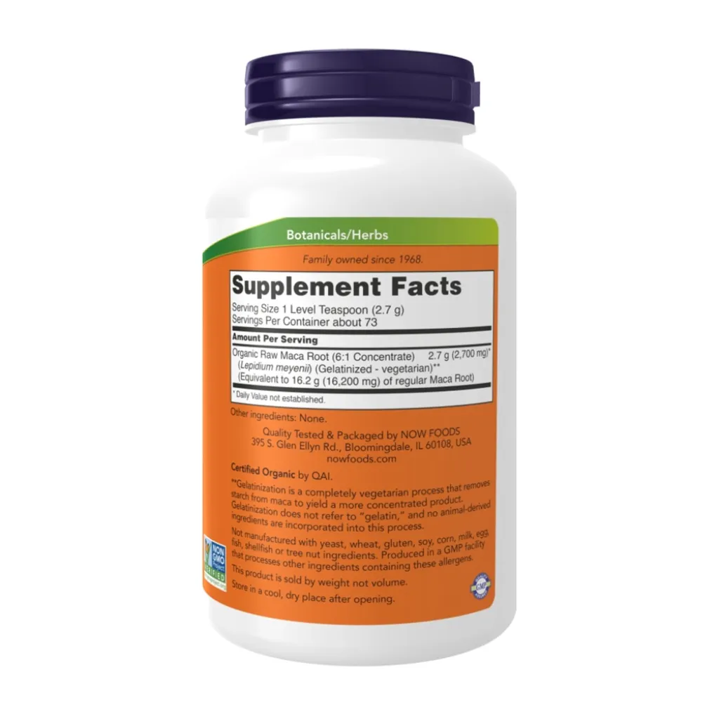 Адаптогены Maca Pure Powder 6:1 Concentrate NOW Foods, 198 г Адаптогены Maca Pure Powder 6:1 Concentrate NOW Foods, 198 г