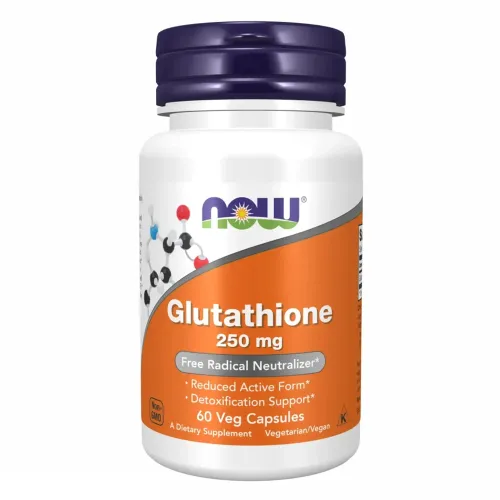 Амінокислоти NOW Foods Glutathione 250mg, 60 капсул - Фото№1