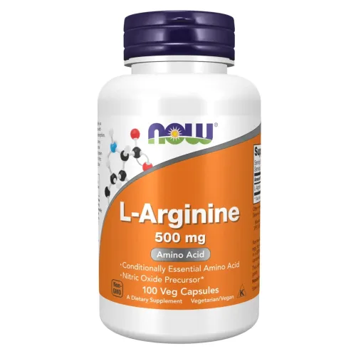 Амінокислота NOW Foods L-Arginine 500mg, 100 капсул - Фото№1