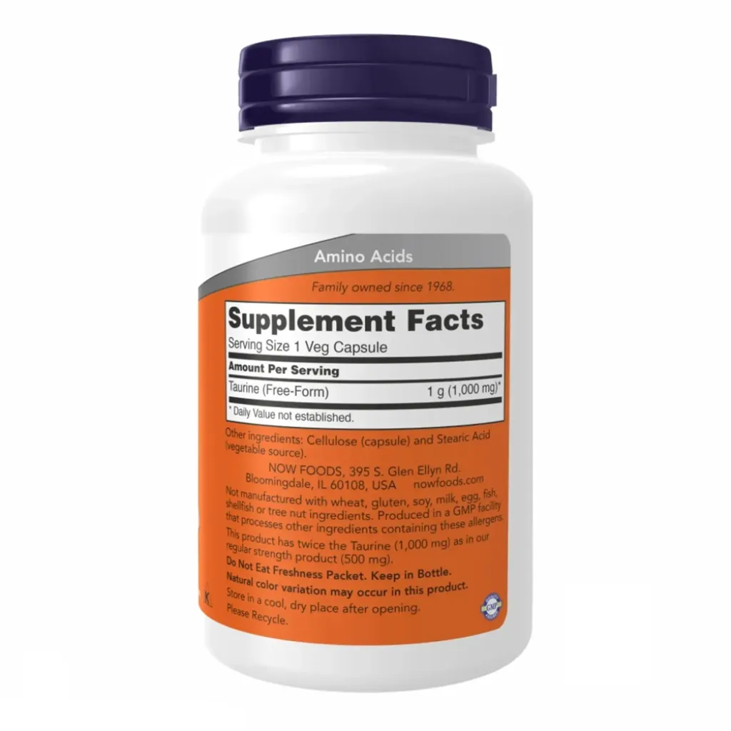 Аминокислота NOW Foods Taurine 1000mg Аминокислота NOW Foods Taurine 1000mg