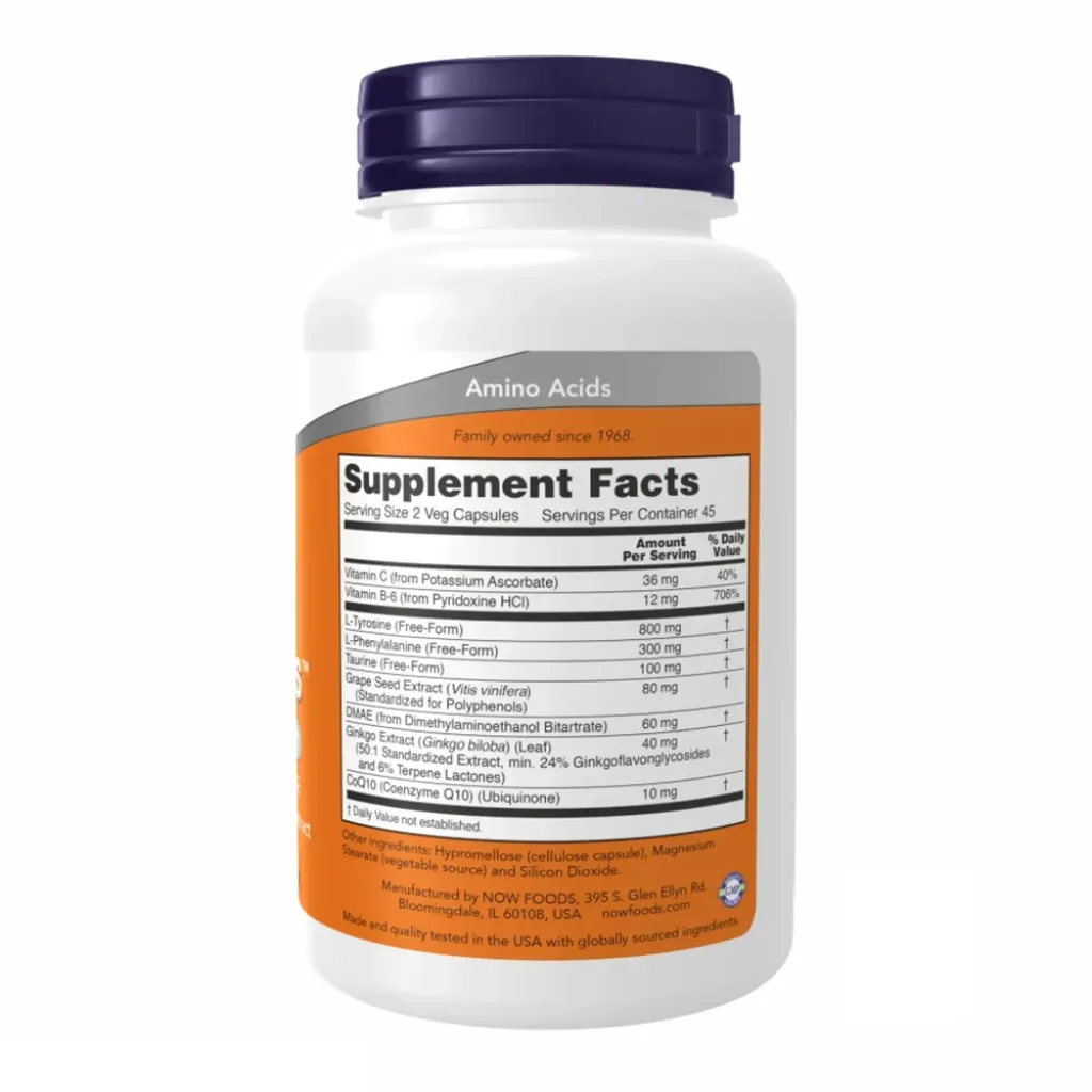 Аминокислота NOW Foods True Focus, 90 капсул Аминокислота NOW Foods True Focus, 90 капсул