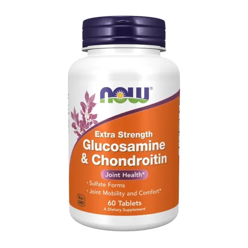 Хондропротекторы NOW Foods Glucosamine, Chondroitin Extra Strength, 60 таблеток - Фото№1