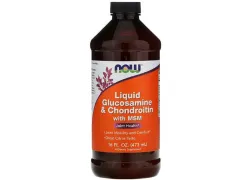 Хондропротектори Liguid Glucosamine Chondroitin with MSM NOW Foods, 473 мл Хондропротектори Liguid Glucosamine Chondroitin with MSM NOW Foods, 473 мл