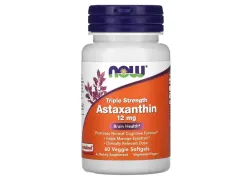 Антиоксидант Astaxanthin 12 mg Triple Strength NOW Foods, 30 м'яких капсул Антиоксидант Astaxanthin 12 mg Triple Strength NOW Foods, 30 м'яких капсул