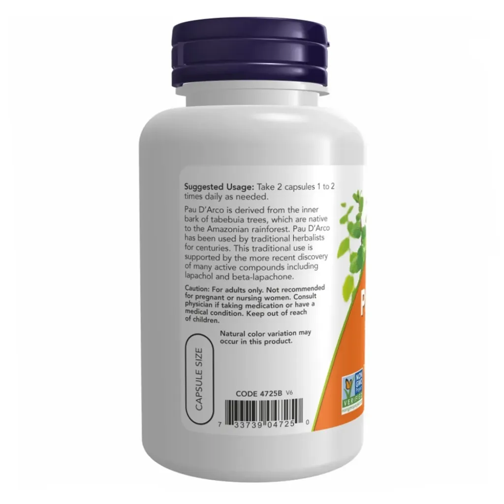 Антиоксидант NOW Foods Pau D' Arco 500mg Антиоксидант NOW Foods Pau D' Arco 500mg