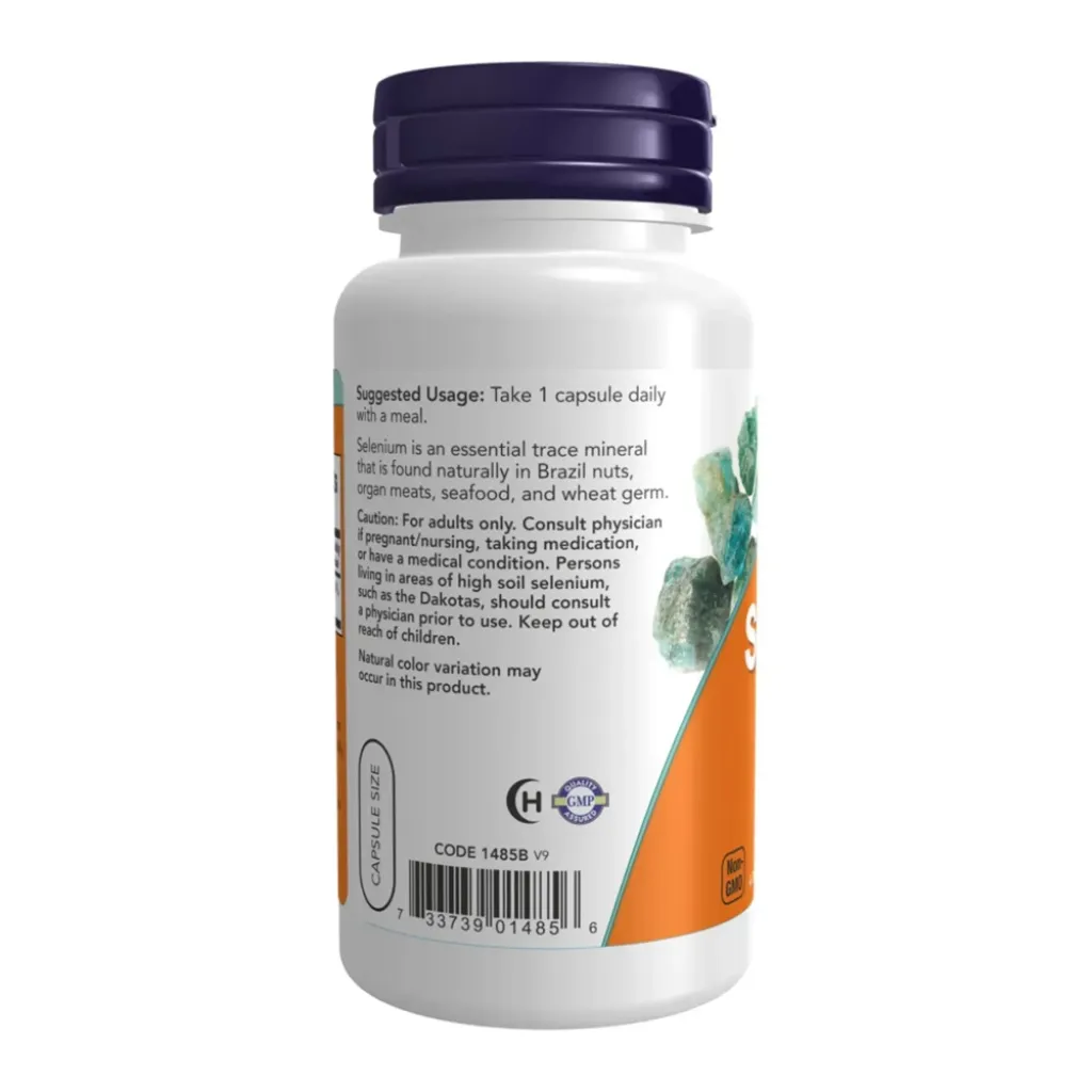 Антиоксидант NOW Foods Selenium 200mcg, 180 капсул