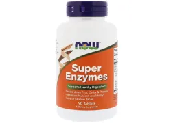 Ферменти Super Enzymes NOW Foods, 90 таблеток Ферменти Super Enzymes NOW Foods, 90 таблеток