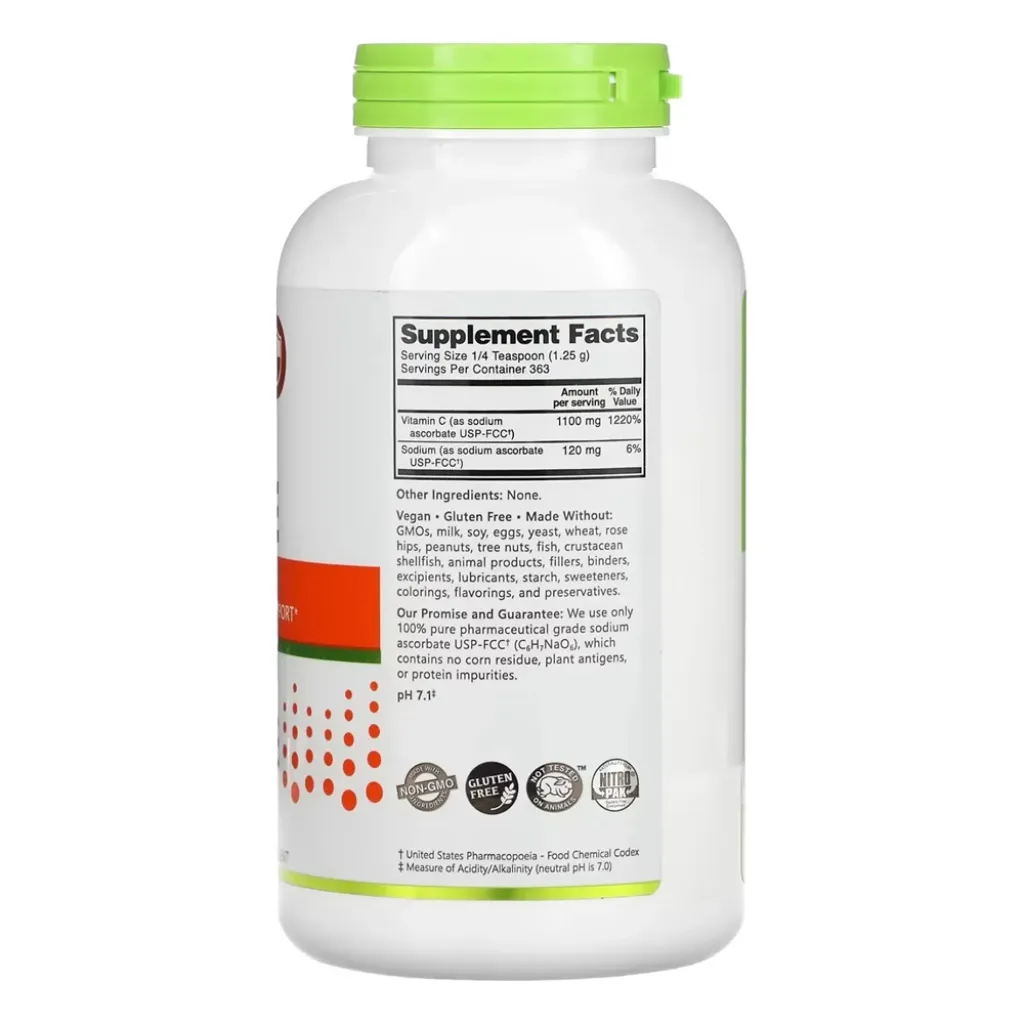 Вітамін C Nutribiotic Sodium Ascorbate Powder 