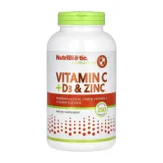 Вітамін C Nutribiotic Vitamin C + D3 & Zinc, 250 капсул Вітамін C Nutribiotic Vitamin C + D3 & Zinc, 250 капсул