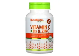 Вітамін C NutriBiotic Vitamin C+D3 & Zinc, 100 капсул Вітамін C NutriBiotic Vitamin C+D3 & Zinc, 100 капсул