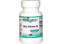 Цинк цитрат, Zinc Citrate, Nutricology, 25 мг, 60 капсул Цинк цитрат, Zinc Citrate, Nutricology, 25 мг, 60 капсул
