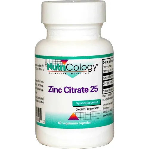 Цинк цитрат, Zinc Citrate, Nutricology, 25 мг, 60 капсул - Фото№1 Цинк цитрат, Zinc Citrate, Nutricology, 25 мг, 60 капсул - Фото№1