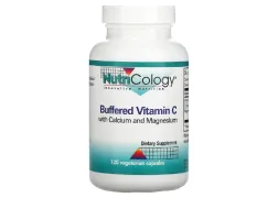 Витамин C с кальцием и магнием, Vitamin C, Nutricology, буферизированный, 120 капсул Витамин C с кальцием и магнием, Vitamin C, Nutricology, буферизированный, 120 капсул