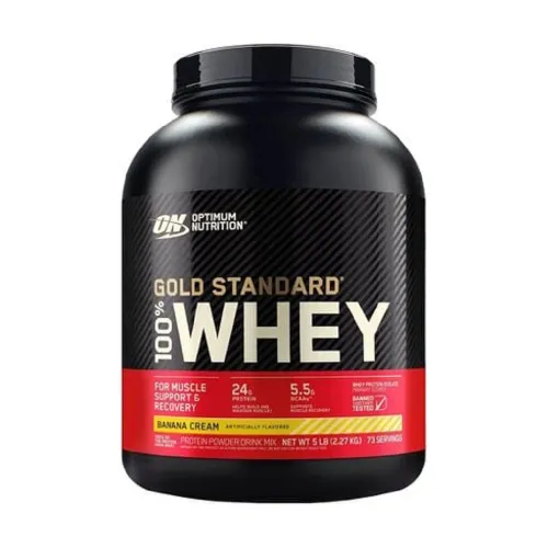 Протеин Gold Standard 100% Whey Optimum Nutrition Banana Cream, 2260 г - Фото№1 Протеин Gold Standard 100% Whey Optimum Nutrition Banana Cream, 2260 г - Фото№1