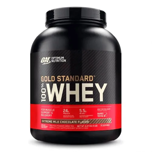 Протеин Gold Standard 100% Whey Extreme Milk Chocolate Optimum Nutrition, 2270 г - Фото№1 Протеин Gold Standard 100% Whey Extreme Milk Chocolate Optimum Nutrition, 2270 г - Фото№1