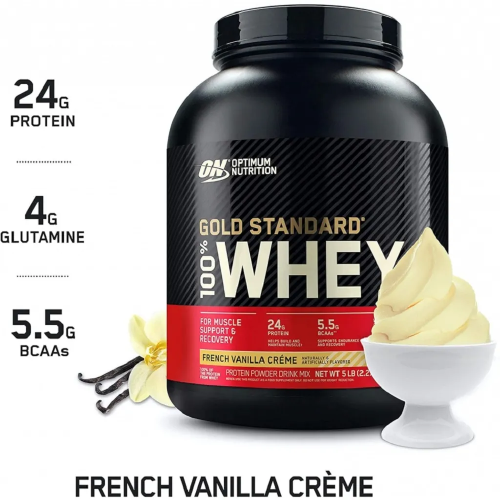 Протеїн Gold Standard 100% Whey French Vanilla Crème Optimum Nutrition, 2280 г Протеїн Gold Standard 100% Whey French Vanilla Crème Optimum Nutrition, 2280 г
