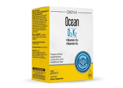 Дієтична добавка з вітаміном D та вітаміном K2 (Менакінон-7) Orzax Ocean D3K2, 20 мл Дієтична добавка з вітаміном D та вітаміном K2 (Менакінон-7) Orzax Ocean D3K2, 20 мл