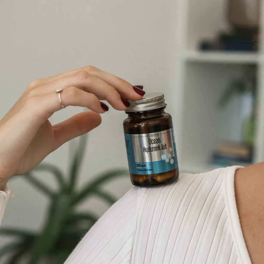 Дієтична добавка з гіалуроновою кислотою та вітаміном C Orzax Ocean Hyaluronic Acid 150 мг, 30 капсул Дієтична добавка з гіалуроновою кислотою та вітаміном C Orzax Ocean Hyaluronic Acid 150 мг, 30 капсул