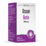 Дієтична добавка з Біотином для волосся, шкіри та нігтів Orzax Ocean Biotin 5000 мкг, 60 капсул