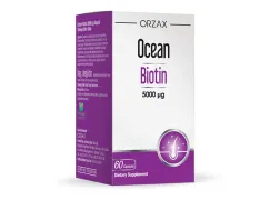 Дієтична добавка з Біотином для волосся, шкіри та нігтів Orzax Ocean Biotin 5000 мкг, 60 капсул Дієтична добавка з Біотином для волосся, шкіри та нігтів Orzax Ocean Biotin 5000 мкг, 60 капсул