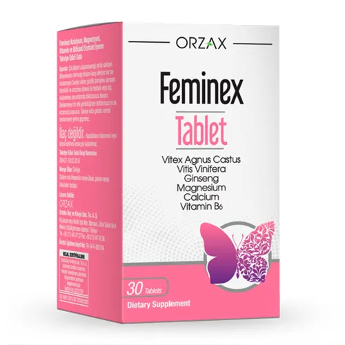 Женская диетическая добавка для уменьшения симптомов ПМС Orzax Feminex, 30 таблеток - Фото№1 Женская диетическая добавка для уменьшения симптомов ПМС Orzax Feminex, 30 таблеток - Фото№1