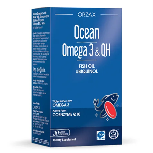 Комплекс Омега-3 + QH рыбье масло с коэнзимом Q10 Orzax Ocean Omega-3 & QH, 30 капсул - Фото№1 Комплекс Омега-3 + QH рыбье масло с коэнзимом Q10 Orzax Ocean Omega-3 & QH, 30 капсул - Фото№1