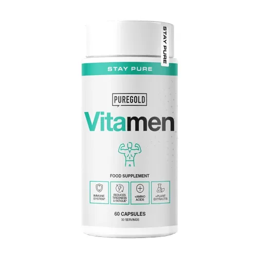 Мультивітаміни для чоловіків Pure Gold One Vitamin for Men, 60 капсул - Фото№1 Мультивітаміни для чоловіків Pure Gold One Vitamin for Men, 60 капсул - Фото№1