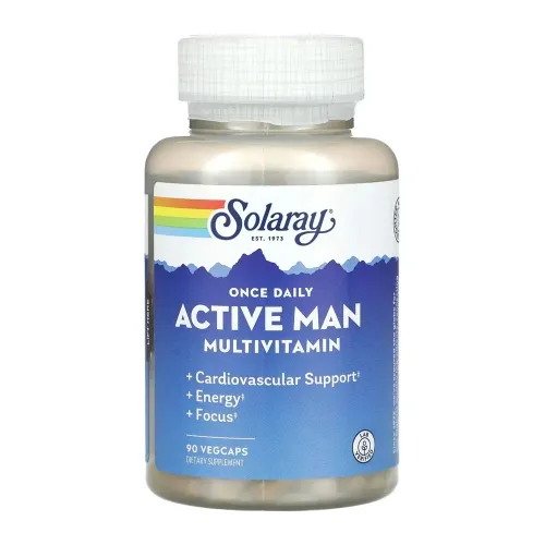 Мультивитамины для мужчин Solaray Once Daily Active Man, 90 капсул - Фото№1