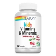 Мультивітаміни для дітей Solaray Kids Vitamins and Minerals Black Cherry, 120 жувальних таблеток