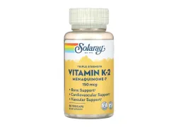 Вітамін К,Triple Strength Vit K-2 MK-7 150mcg Solaray, 30 капсул Вітамін К,Triple Strength Vit K-2 MK-7 150mcg Solaray, 30 капсул