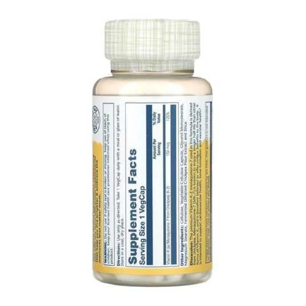Витамин К,Triple Strength Vit K-2 MK-7 150mcg Solaray, 30 капсул Витамин К,Triple Strength Vit K-2 MK-7 150mcg Solaray, 30 капсул