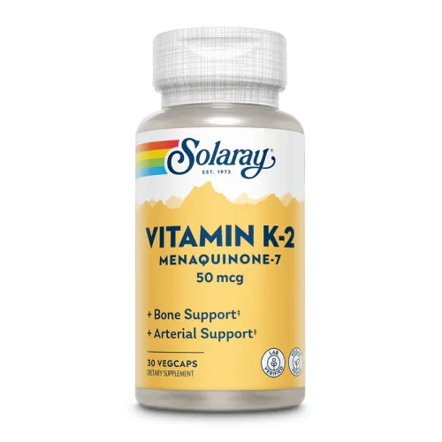 Витамин К,Vitamin K-2 MK-7 50mcg Solaray, 30 капсул - Фото№1