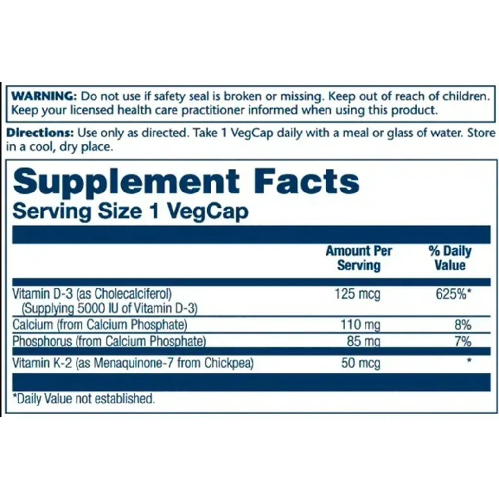 Вітамін D3+K2 Solaray Vitamin D-3&K-2, 60 капсул Вітамін D3+K2 Solaray Vitamin D-3&K-2, 60 капсул