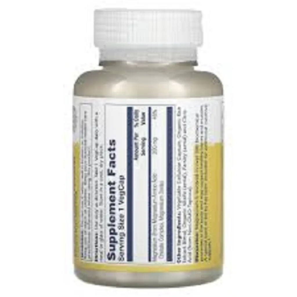 Магний Magnesium 200mg Solaray, 100 капсул Магний Magnesium 200mg Solaray, 100 капсул