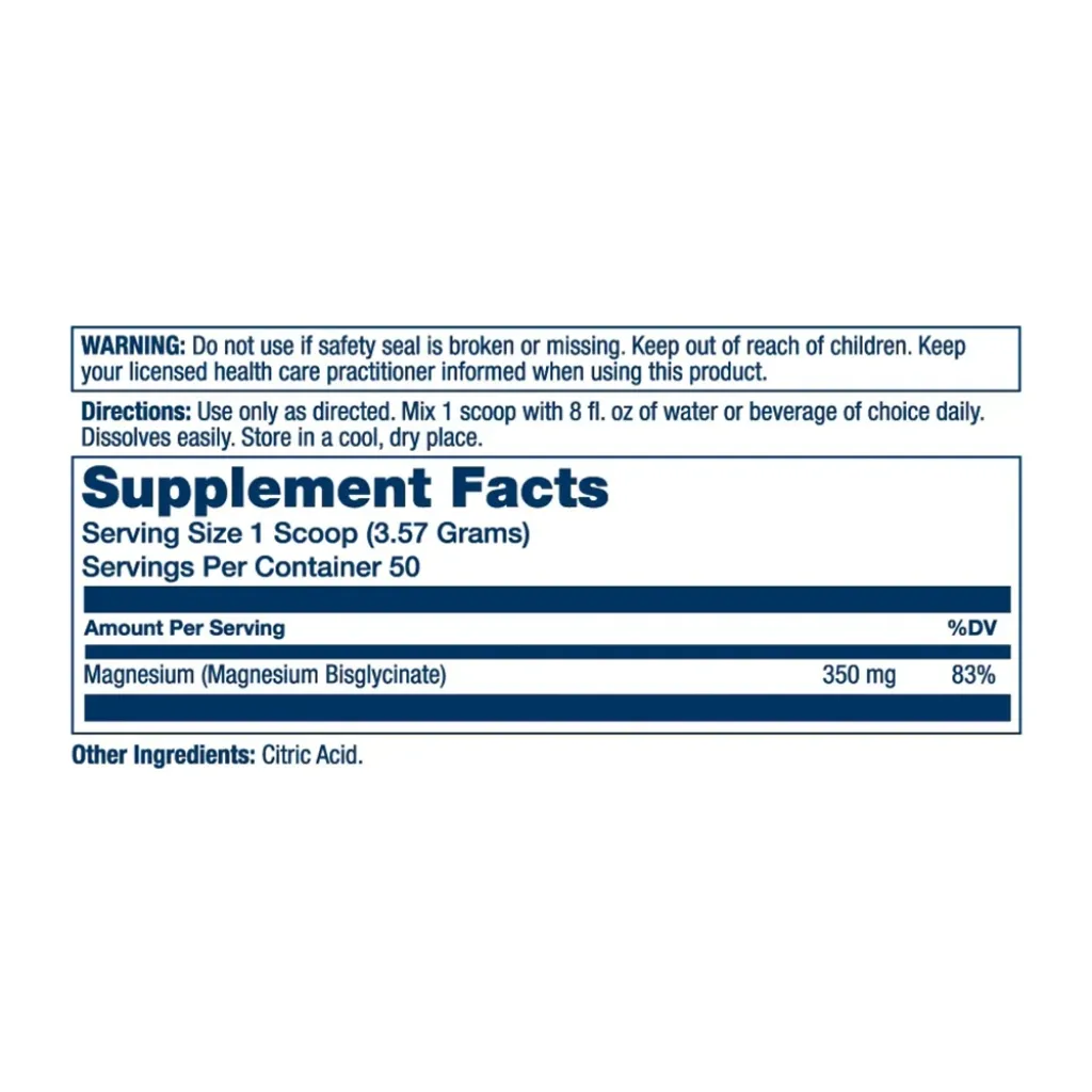 Магній Magnesium Glycinate Powder Unflavored, 279 г Магній Magnesium Glycinate Powder Unflavored, 279 г