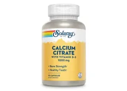 Кальцій Calcium w/ D3 Citrate 1000mg Solaray, 90 капсул Кальцій Calcium w/ D3 Citrate 1000mg Solaray, 90 капсул