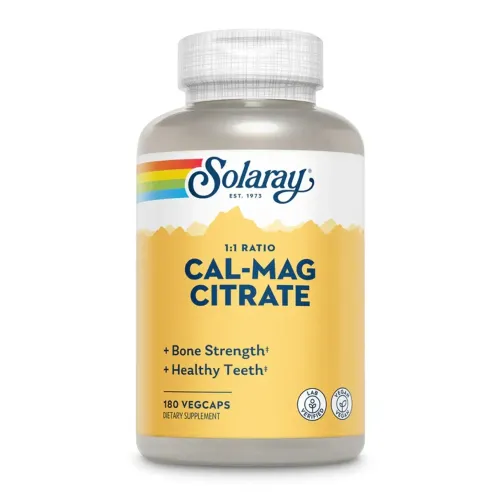 Мінеральний комплекс Solaray Cal-Mag Citrate, 180 капсул - Фото№1 Мінеральний комплекс Solaray Cal-Mag Citrate, 180 капсул - Фото№1