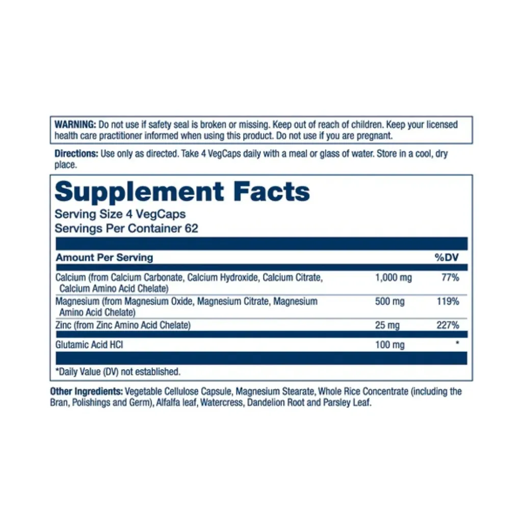 Минеральный комплекс Solaray Calcium Magnesium Zinc, 250 капсул