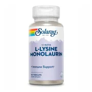Амінокислоти Solaray L-Lysine Monolaurin 1:1, 60 капсул Амінокислоти Solaray L-Lysine Monolaurin 1:1, 60 капсул