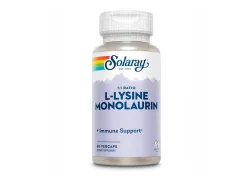 Амінокислоти Solaray L-Lysine Monolaurin 1:1, 60 капсул Амінокислоти Solaray L-Lysine Monolaurin 1:1, 60 капсул