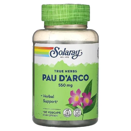 Антиоксиданты Pau D'Arco Bark 550 mg Solaray, 100 капсул - Фото№1 Антиоксиданты Pau D'Arco Bark 550 mg Solaray, 100 капсул - Фото№1