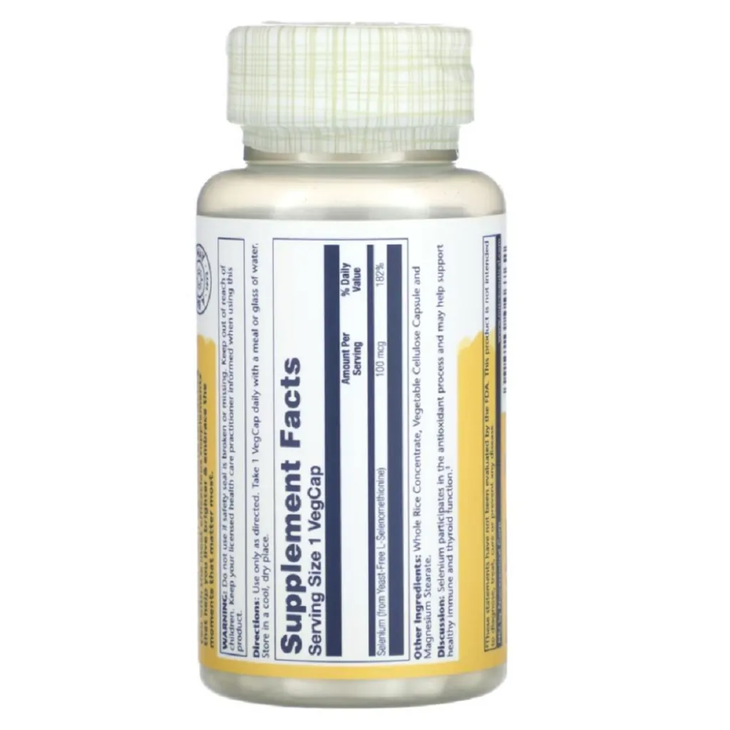 Антиоксиданти Selenium Yeast Free 100mcg Solaray, 90 капсул Антиоксиданти Selenium Yeast Free 100mcg Solaray, 90 капсул