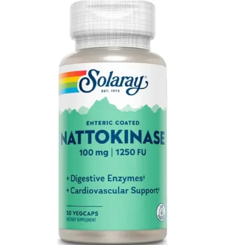 Ферменты Nattokinase 100mg Solaray, 30 капсул - Фото№1 Ферменты Nattokinase 100mg Solaray, 30 капсул - Фото№1