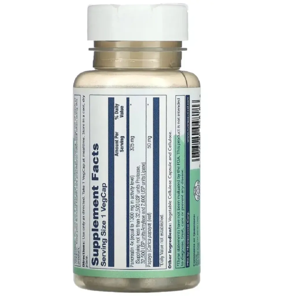 Ферменты Pancreatin 1300 Digestive Enz 1300mg Solaray, 90 капсул