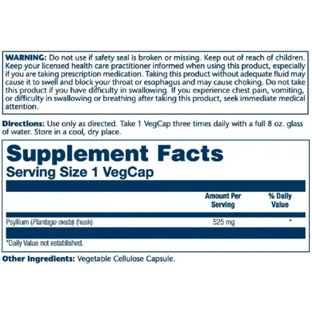 Клетчатка Psyllium Husk 525 mg Natural Factors, 100 капсул