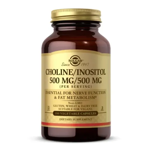 Витамин В8 Solgar Choline/Inositol 500 mg/500 mg, 100 капсул - Фото№1