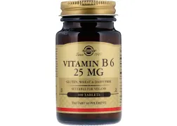Вітамін В6 Vitamin B6 25mg Solgar, 100 таблеток Вітамін В6 Vitamin B6 25mg Solgar, 100 таблеток