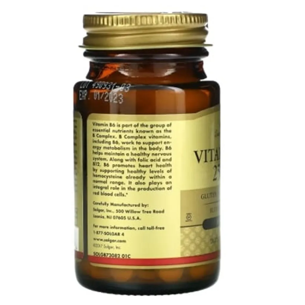 Витамин В6 Vitamin B6 25mg Solgar, 100 таблеток Витамин В6 Vitamin B6 25mg Solgar, 100 таблеток